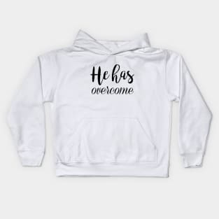 He has overcome Kids Hoodie